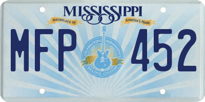 MS license plate MFP452