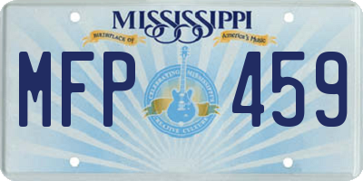 MS license plate MFP459