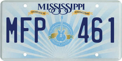 MS license plate MFP461