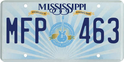 MS license plate MFP463