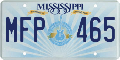 MS license plate MFP465