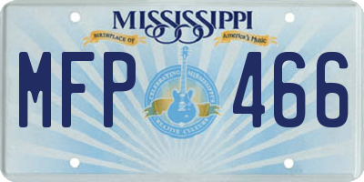 MS license plate MFP466
