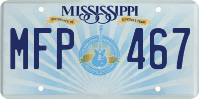 MS license plate MFP467