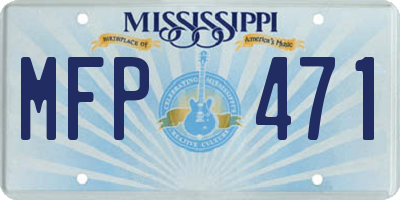 MS license plate MFP471