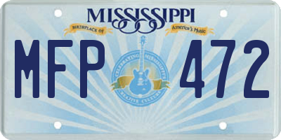 MS license plate MFP472