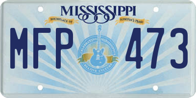 MS license plate MFP473