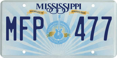 MS license plate MFP477