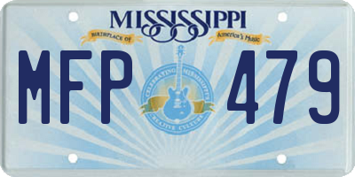 MS license plate MFP479