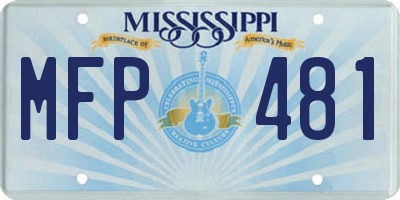 MS license plate MFP481
