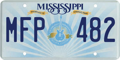 MS license plate MFP482