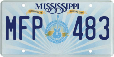 MS license plate MFP483