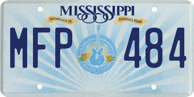 MS license plate MFP484