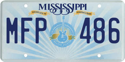 MS license plate MFP486