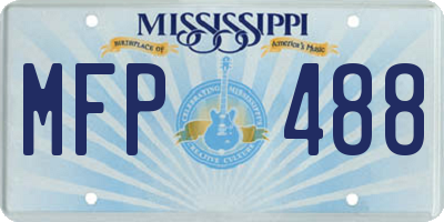 MS license plate MFP488
