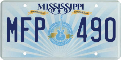 MS license plate MFP490