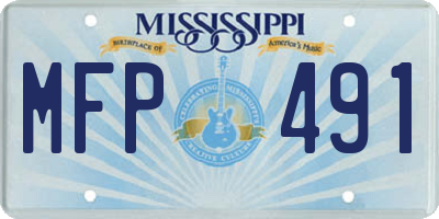 MS license plate MFP491
