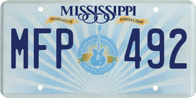 MS license plate MFP492