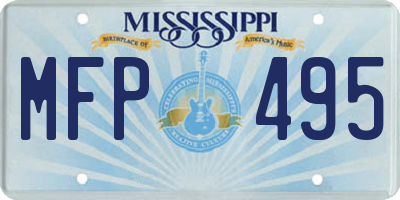 MS license plate MFP495