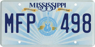 MS license plate MFP498
