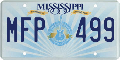 MS license plate MFP499