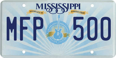 MS license plate MFP500