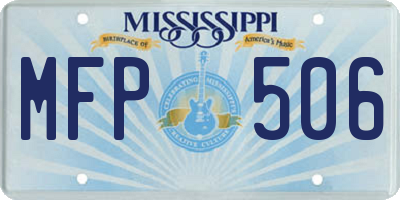 MS license plate MFP506