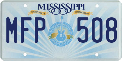 MS license plate MFP508