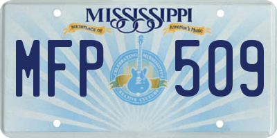 MS license plate MFP509