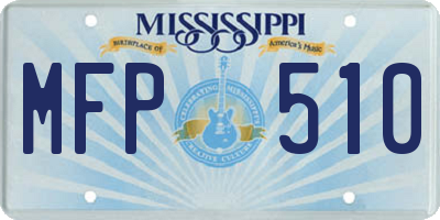 MS license plate MFP510