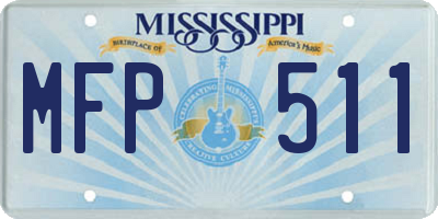 MS license plate MFP511