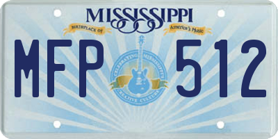 MS license plate MFP512