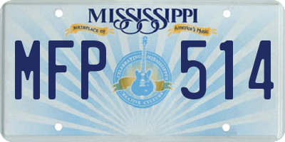 MS license plate MFP514
