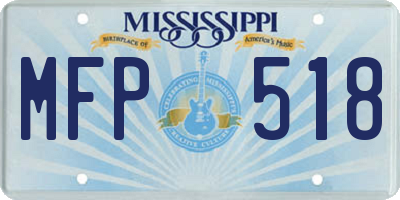 MS license plate MFP518