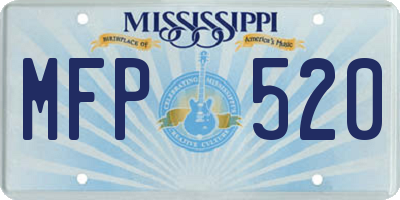 MS license plate MFP520