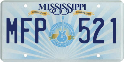 MS license plate MFP521