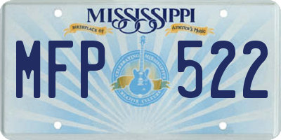 MS license plate MFP522