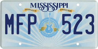MS license plate MFP523