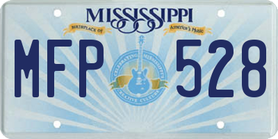 MS license plate MFP528