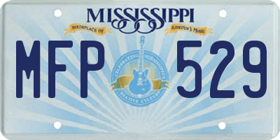 MS license plate MFP529