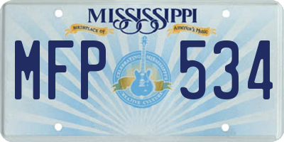 MS license plate MFP534