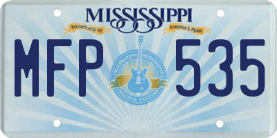 MS license plate MFP535