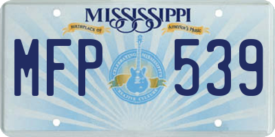 MS license plate MFP539