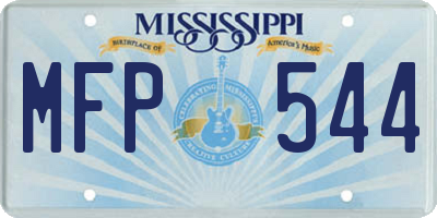 MS license plate MFP544