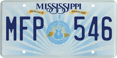 MS license plate MFP546