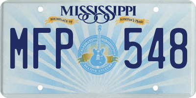 MS license plate MFP548