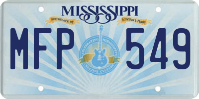 MS license plate MFP549