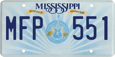 MS license plate MFP551