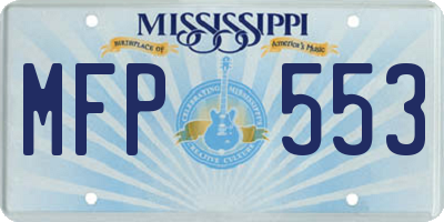 MS license plate MFP553