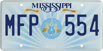 MS license plate MFP554