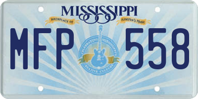 MS license plate MFP558
